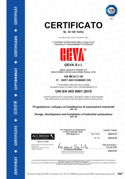 ISO 9001:2015 - 23.03.2022