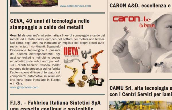 Advertising article on Il Sole 24 Ore